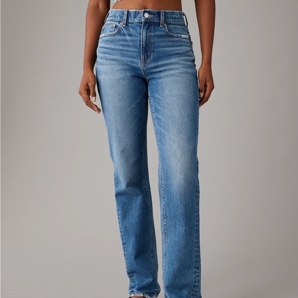 American Eagle Stretch Super High Rise Straight Jean